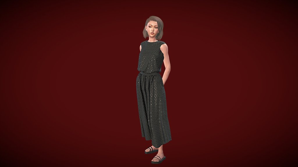 Lady In Black Dress