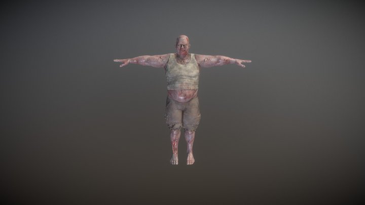 Rigged Heavy Zombie 3D Model