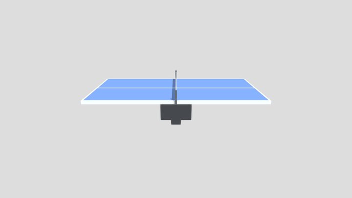 Low poly - Ping pong (table tennis) table 3D Model