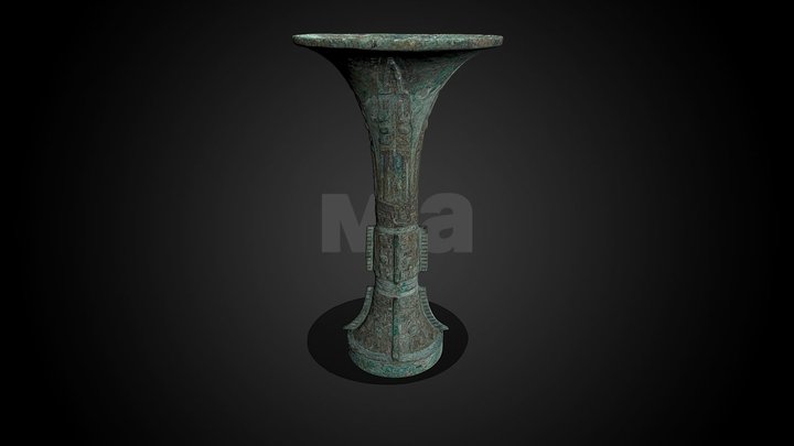 Gu wine vessel, 12th-11th C BCE – Kostenloses 3D-Modell STL