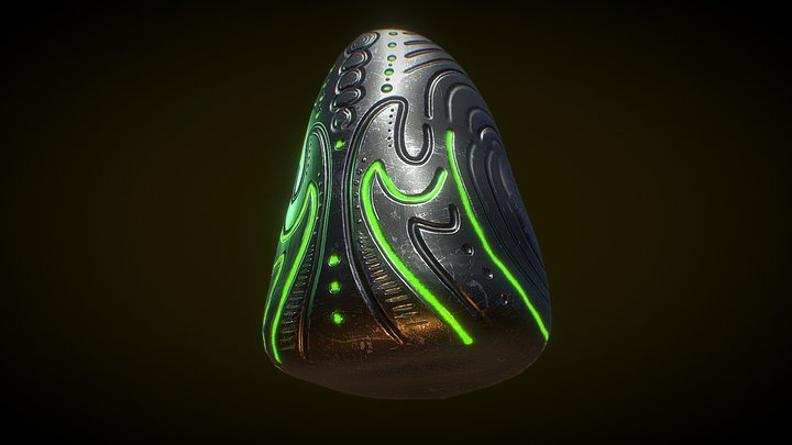 Alien Rock Glowing – Gratis 3D-model STL