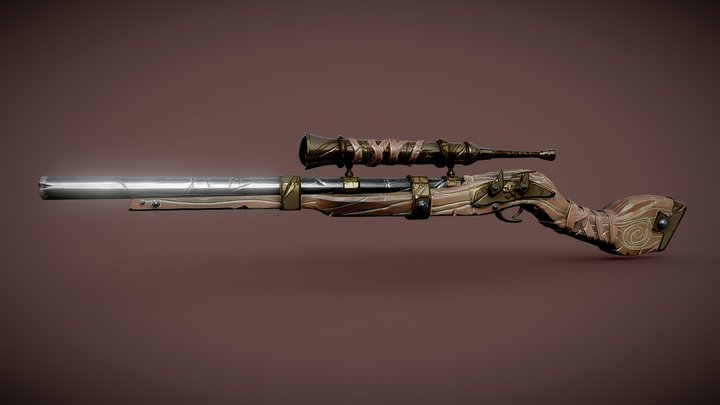 Pirate Rifle (Stylized Rifle) 3D Model