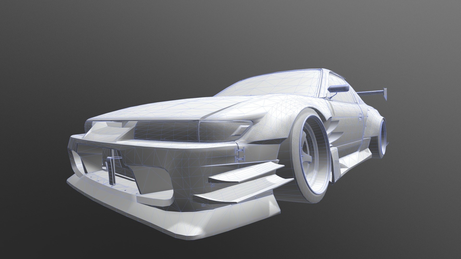 JDM drift car 180SX 3D model