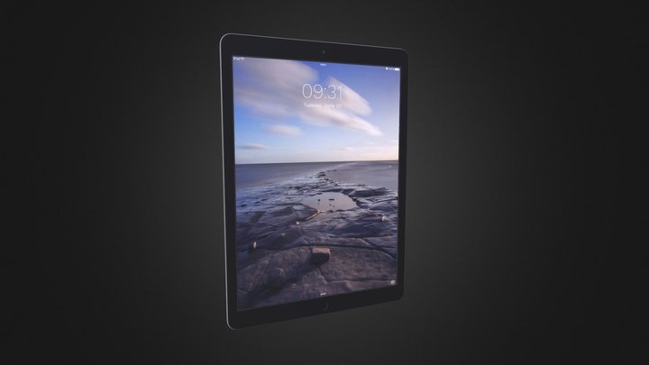 iPad Pro 12.9 Dark Grey 3D Model