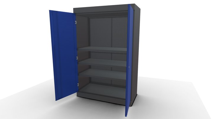 Шкаф инструментальный Верстакофф ® PROFFI яП3 3D Model