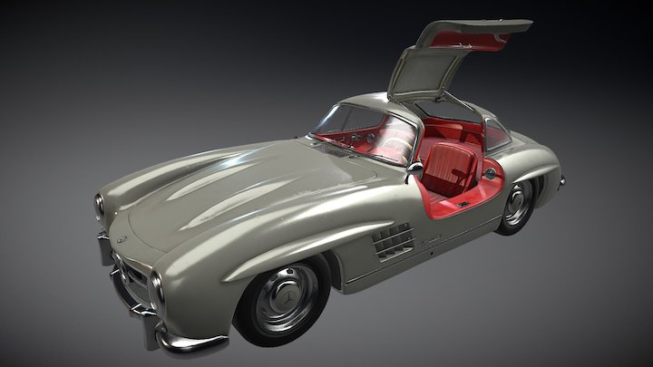 Mercedes Benz 300 SL Gullwing 3D Model