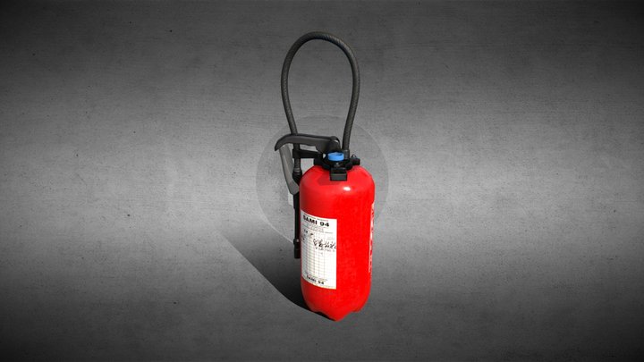 Extincteur de feu-Game Ready 3D Model
