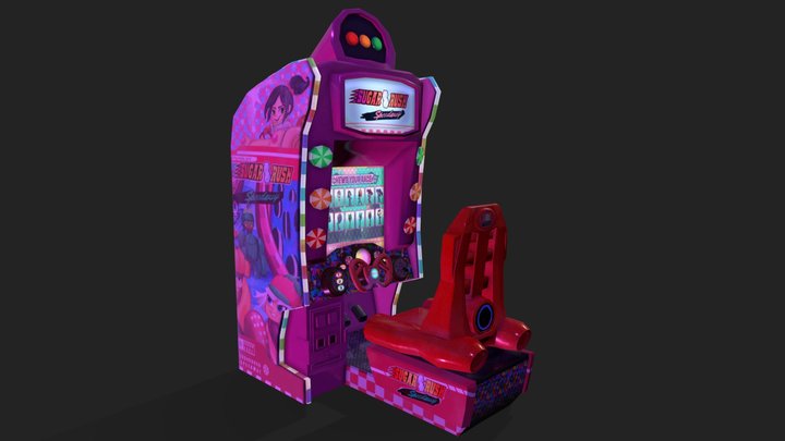 Sugar Rush Arcade Machine 3D Model