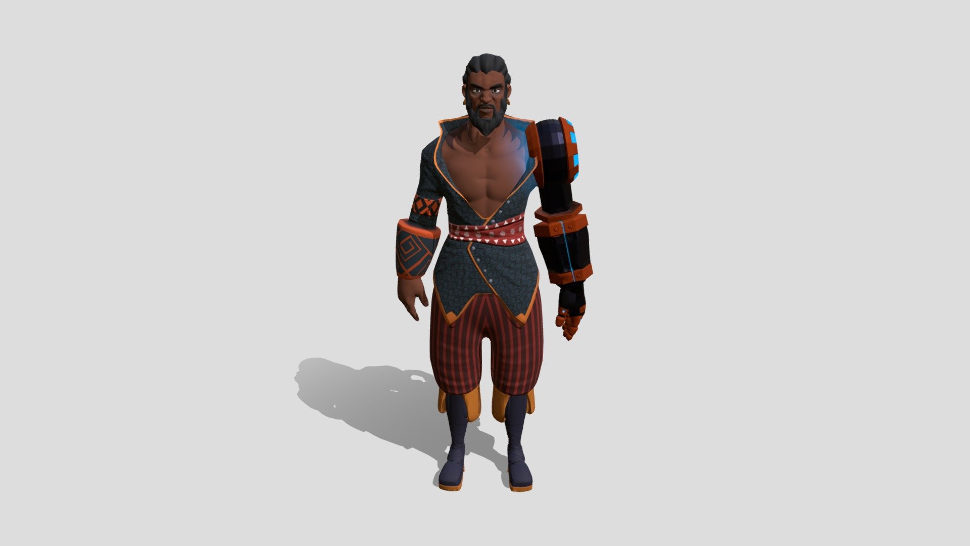 Pirate Character - Download Free 3D model by RuskinDeyell [9a0853a ...