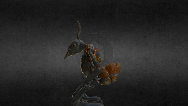 Ant Character (Jump Animation) 3D Model