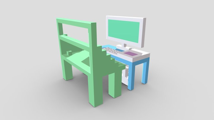 Gaming Setup 3D Model