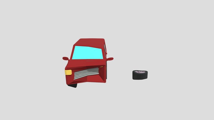 Wrecked car 3D Model