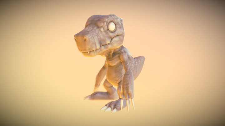 Agumon WIP 3D Model