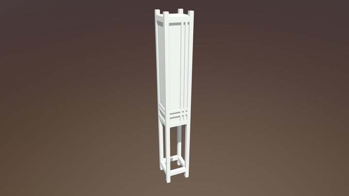 Japanese Floor Lamp 3D Model