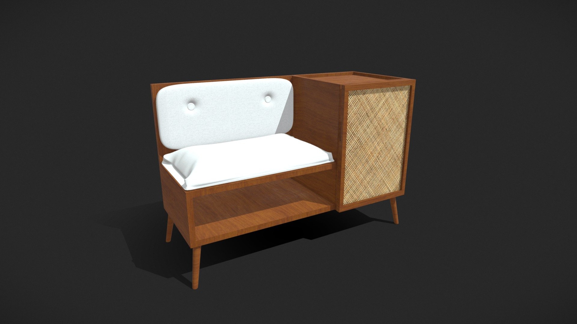 Modern Shoe Rack with Integrated Seating - Buy Royalty Free 3D model by ...