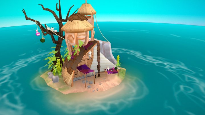 The Voodoo Witches Hut 3D Model