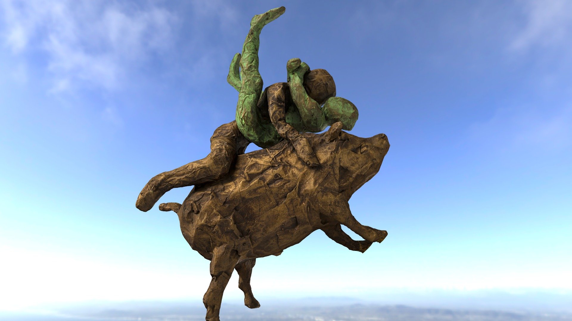 Piggy Back Ride - 3D model by public-art.uk [9a0db48] - Sketchfab