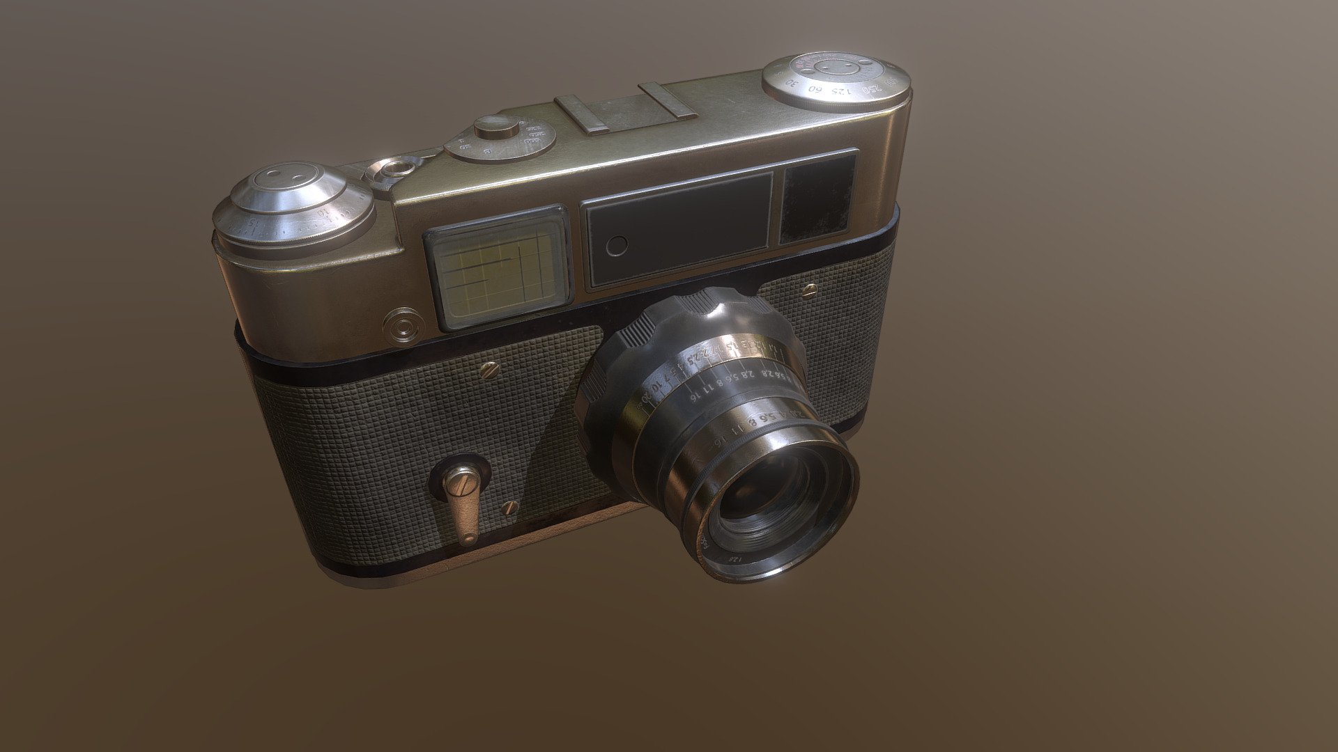 soviet vintage 35 mm vintage camera - 3D model by solitudevibes ...