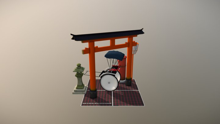 5 Props Cityscene Kyoto 3D Model