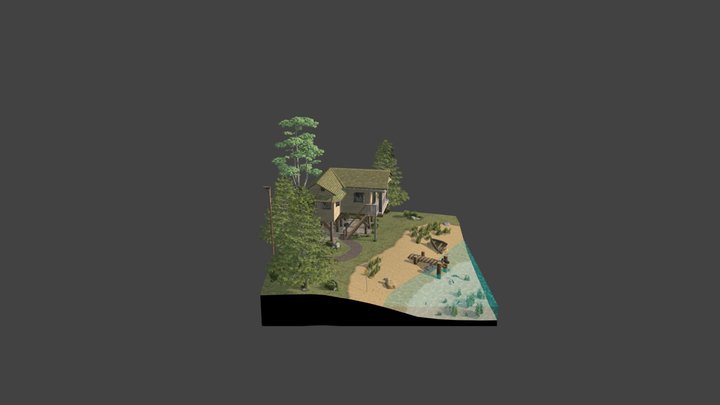 DAE Diorama - By the ocean 3D Model