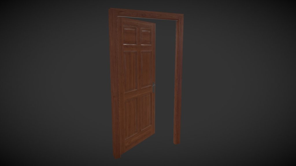 Wooden door - 3D model by Sergei Kupriakhin (@masqele) [9a0eecb ...