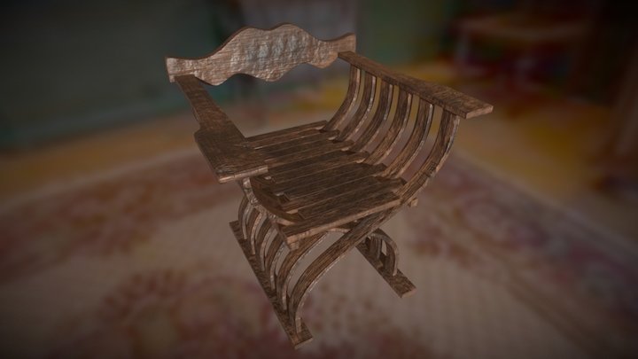 Medieval Chair 3D Model