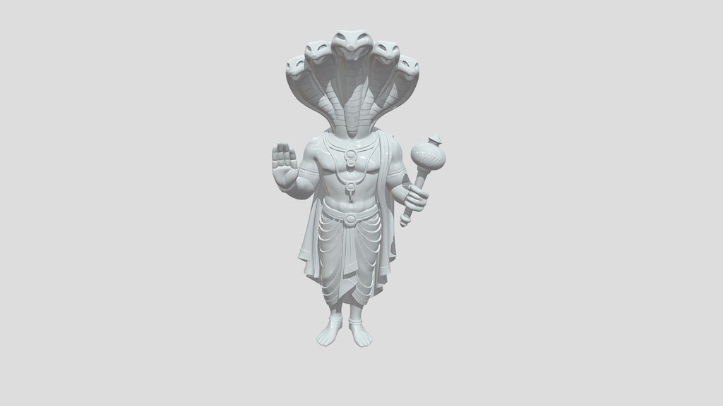 Hindu five-headed naga deity statue