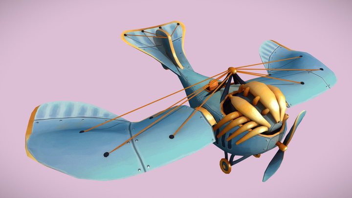 Pigeon Plane - DAE Flying Circus - WW1 Aircraft 3D Model