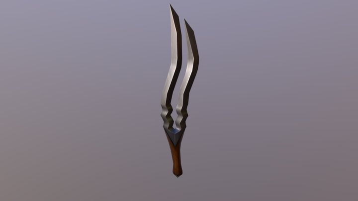 Curved Dagger 3D Model