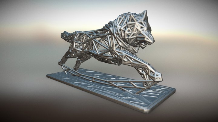 White Wolf 3D Model