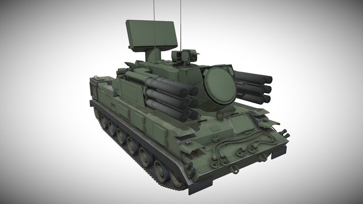 Lowpoly Pantsir-S1 Missile System 3D Model