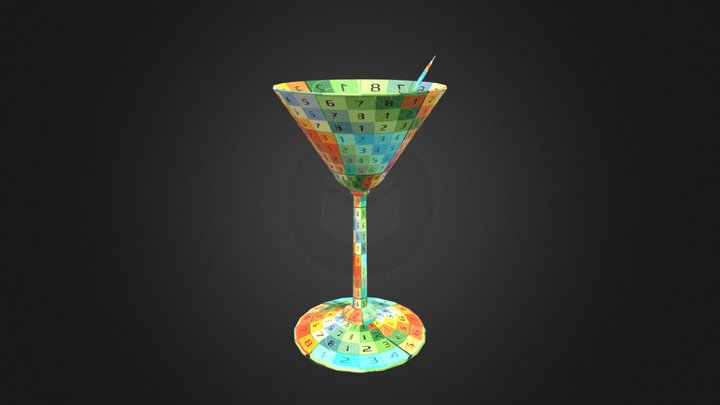 Object6UV - Martini Glass 3D Model