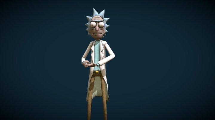 Rick (Rick and Morty) - Animation Test 3D Model