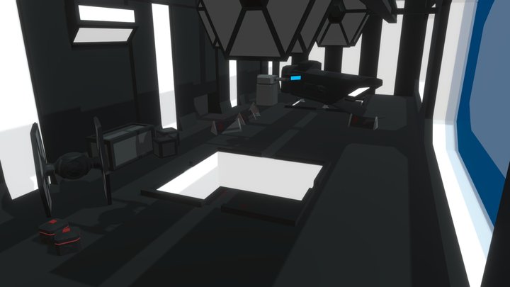 Imperial Star Destroyer Hangar 3D Model