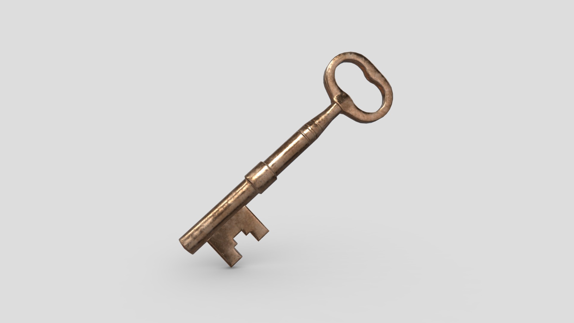 3D model Key 7 - This is a 3D model of the Key 7. The 3D model is about a key on a white background.