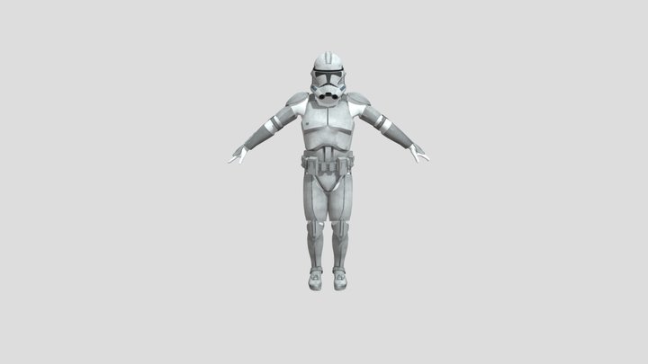 Clone Trooper Catwalk Walk Turn 180 Tight 3D Model