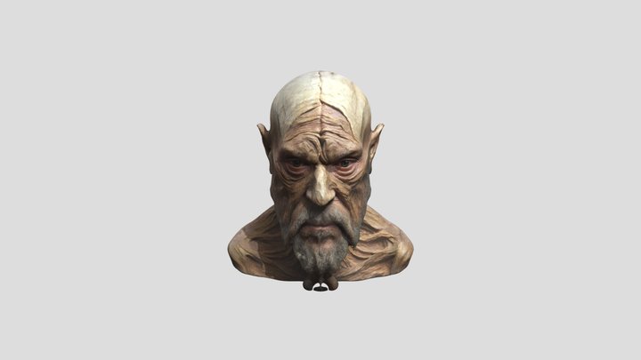 skinny beard man 3D Model