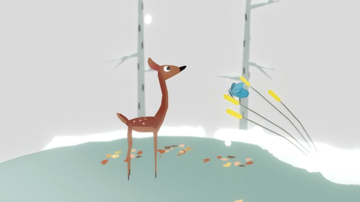 Little deer 🦌🦋 3D Model