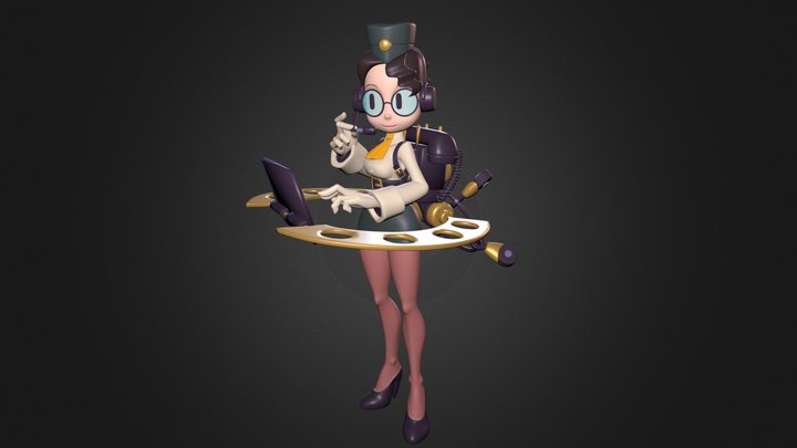 Molly from Skullgirls 3D Model
