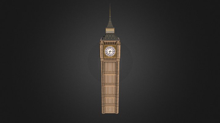 Clock Tower (Big Ben) 3D Model