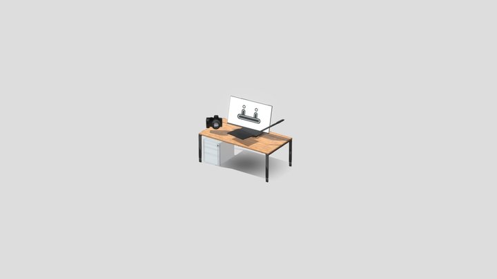 Naano Studio Desk 3D Model