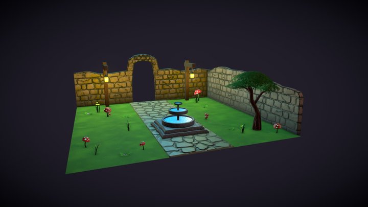 Fantasy Garden 3D Model