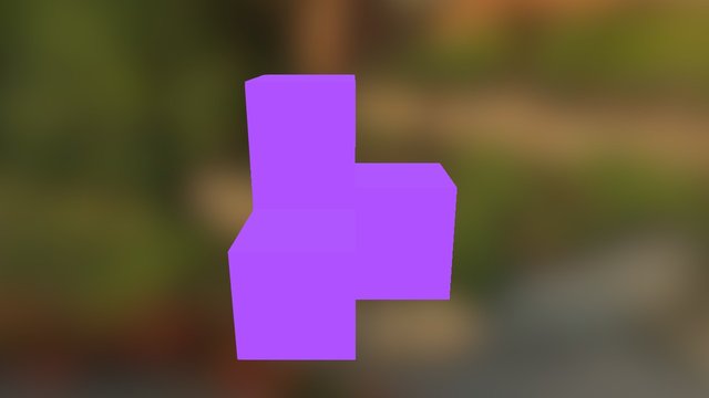 Cube Purple Part 3D Model