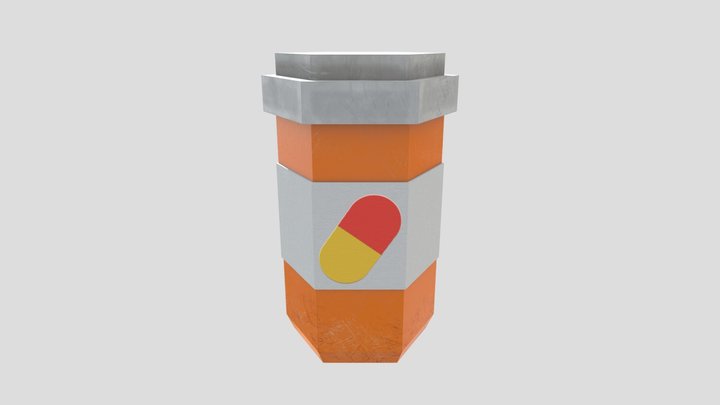 Pill Bottle 3D Model