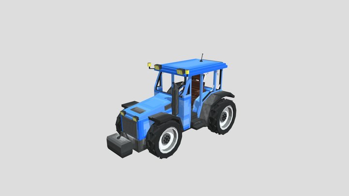 Minecraft Tractor 3D Model