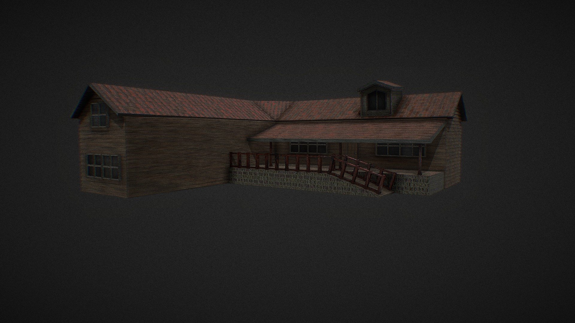 House 3D Modelled Low Poly.