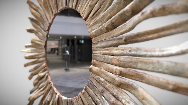 Decorative driftwood Mirror, 3D scanned 3D Model