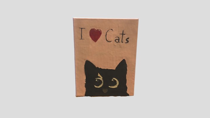 Little Child Cat Chart 3D Model