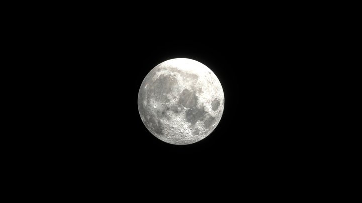 4k Moon texture 3D Model