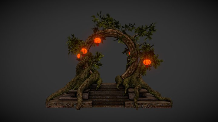 Wooden Portal 3D Model